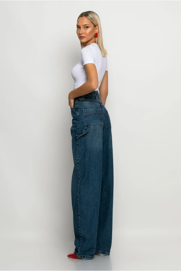 Boyfriend jean μπλε σκούρο Boyfriend jean μπλε σκούρο