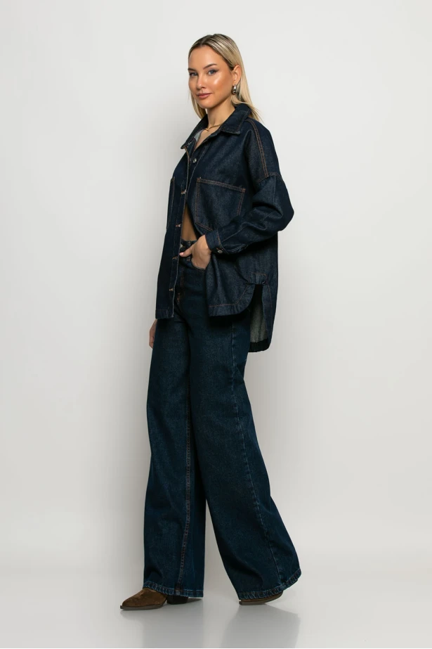 Jean baggy relaxed fit μπλε ντένιμ Jean baggy relaxed fit μπλε ντένιμ