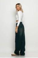 Wide leg baggy boxer jean μπλε σκούρο Wide leg baggy boxer jean μπλε σκούρο