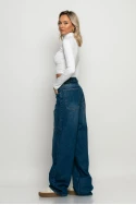 Wide leg baggy boxer jean μπλε Wide leg baggy boxer jean μπλε
