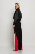 Jean wide leg με mix χρωμάτων μαύρο Jean wide leg με mix χρωμάτων μαύρο