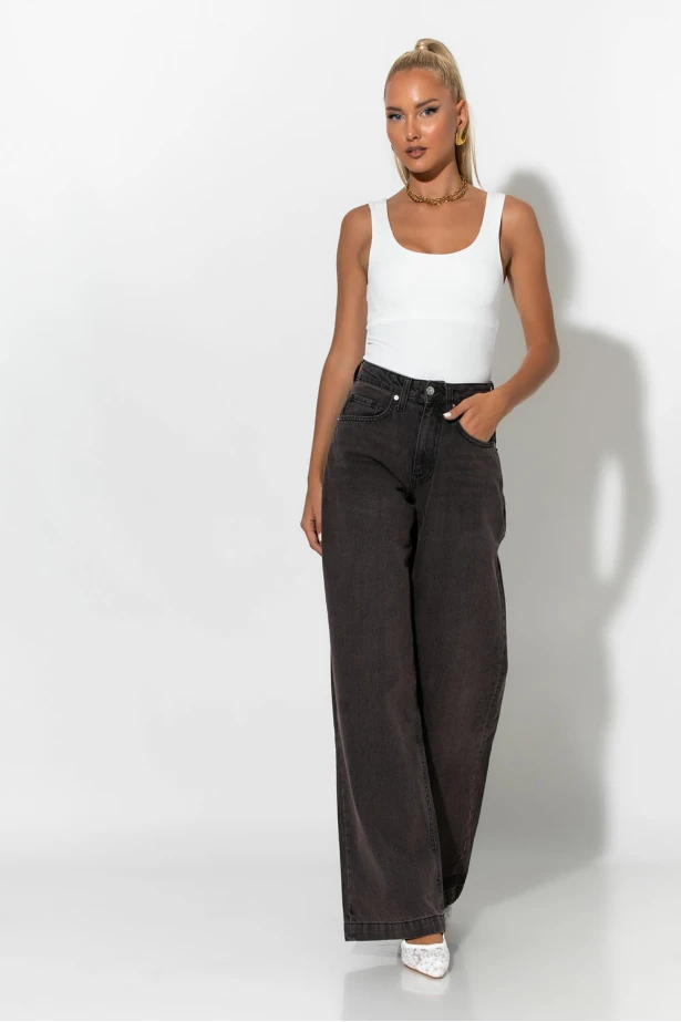jean loose fit wide leg με ξέβαμα μωβ jean loose fit wide leg με ξέβαμα μωβ