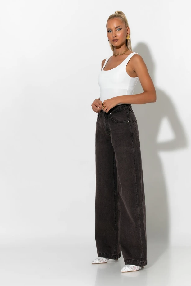 jean loose fit wide leg με ξέβαμα μωβ jean loose fit wide leg με ξέβαμα μωβ