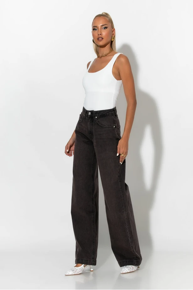jean loose fit wide leg με ξέβαμα μωβ jean loose fit wide leg με ξέβαμα μωβ
