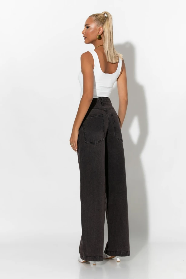jean loose fit wide leg με ξέβαμα μωβ jean loose fit wide leg με ξέβαμα μωβ