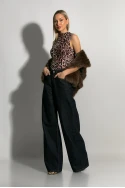 Wide leg jean με μεγάλες τσέπες μπλε ντενιμ Wide leg jean με μεγάλες τσέπες μπλε ντενιμ