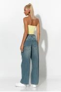 jean loose fit με φθορά μπλε 