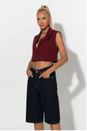 Jean loose fit βερμούδα μπλε ντένιμ