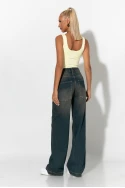 Jean loose fit με ξέβαμα μπλε 