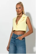 jean wide leg με ασύμμετρο κούμπωμα μπλε σκούρο
