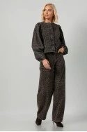 Jean balloon fit leopard print καφέ