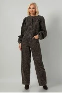 Jean balloon fit leopard print καφέ