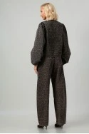 Jean balloon fit leopard print καφέ