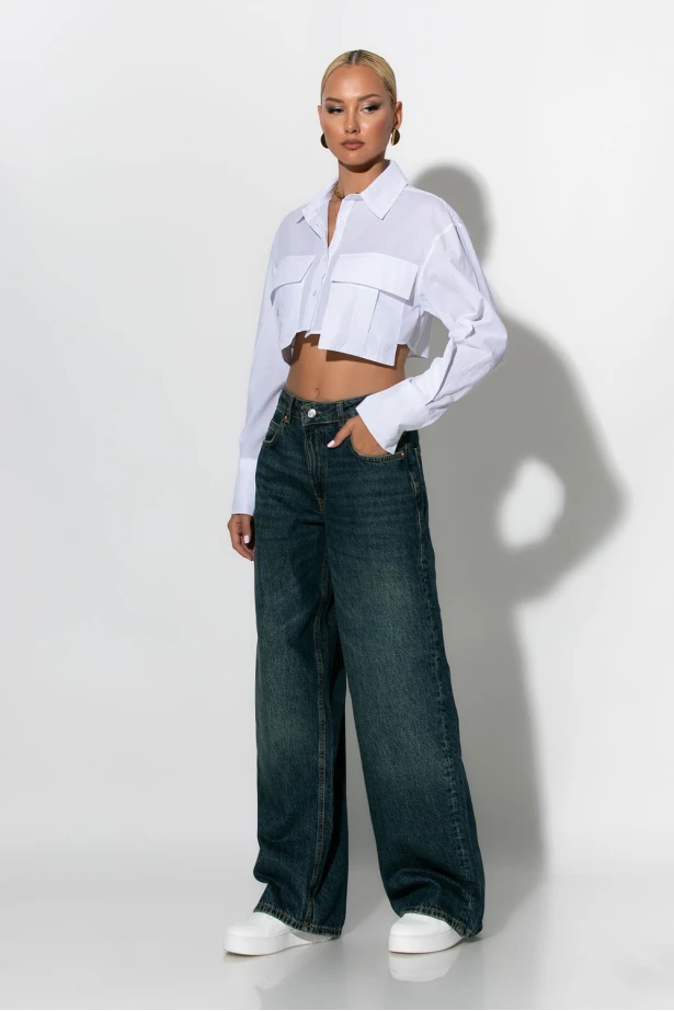 Baggy loose fit jean μπλε σκούρο Baggy loose fit jean μπλε σκούρο