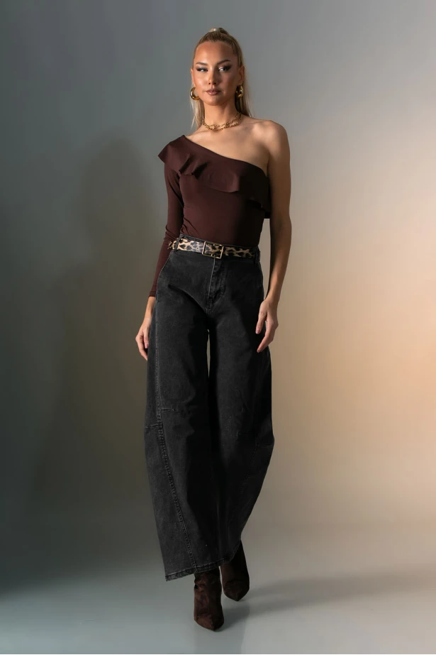 Jean barrel μαύρο 