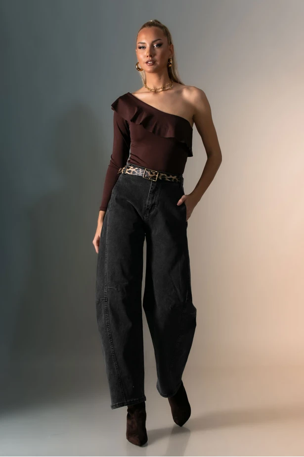 Jean barrel μαύρο 