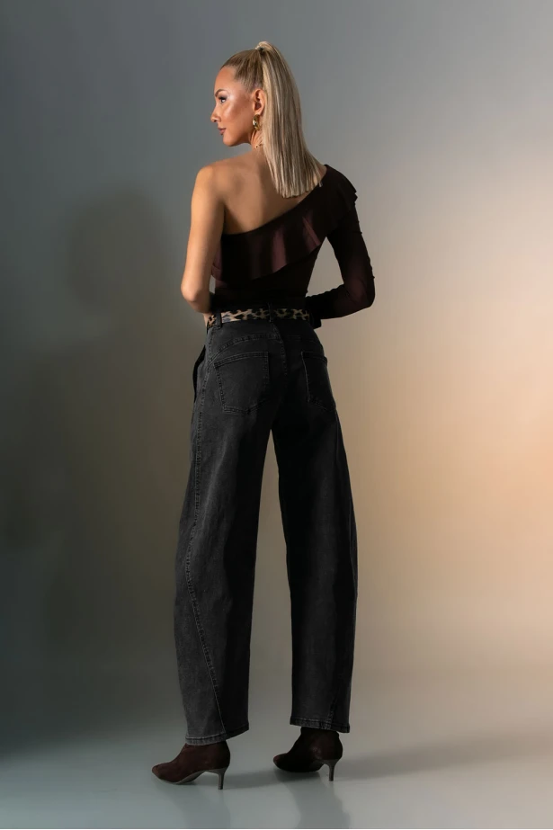 Jean barrel μαύρο 