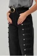 Jean straight leg military μαύρο