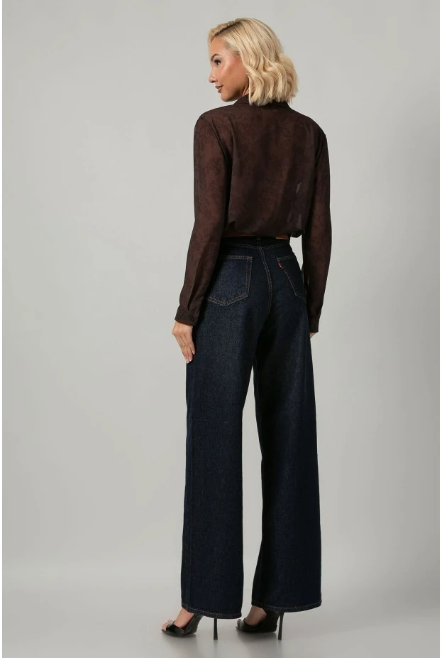 Jean wide leg μπλε ντένιμ