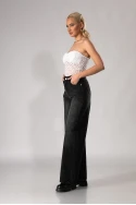 Jean loose fit wide leg ανθρακί