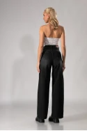 Jean loose fit wide leg ανθρακί