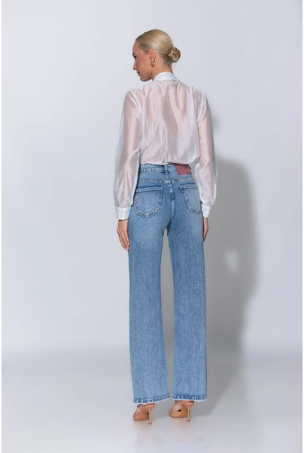 Jean straight leg μπλε