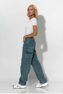 Boyfriend jean με σχέδια ραφές πίσω μπλε Boyfriend jean με σχέδια ραφές πίσω μπλε