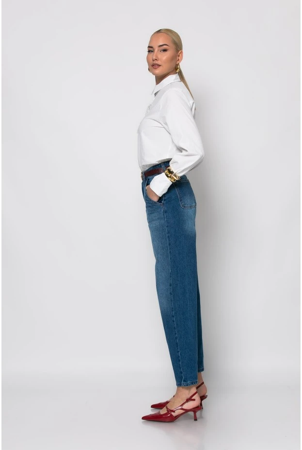 Jean baggy μπλε