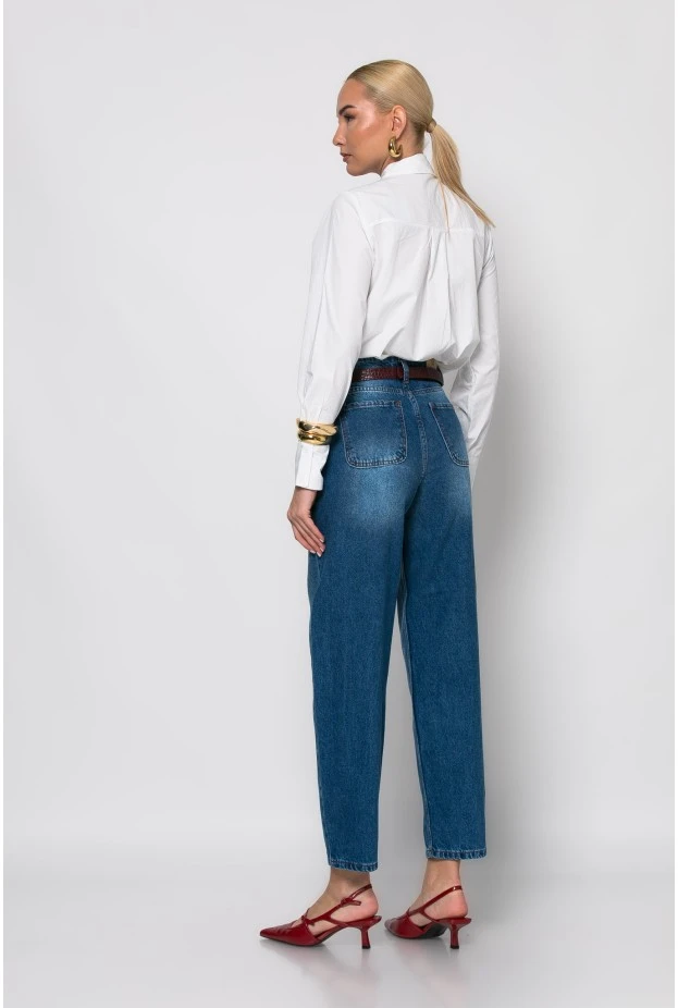 Jean baggy μπλε
