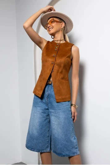 Baggy jean βερμούδα μπλε 