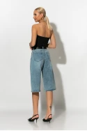 Jean βερμούδα push up μπλε Jean βερμούδα push up μπλε