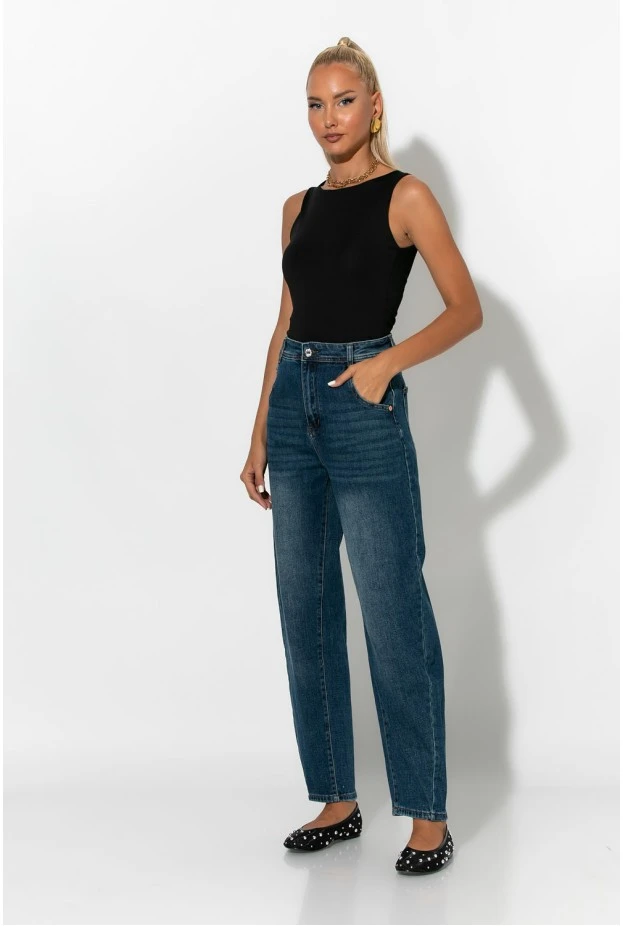 Jean baggy μπλε
