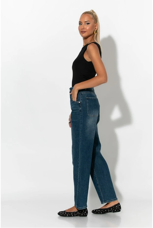 Jean baggy μπλε