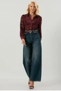 Jean wide leg μπλε σκούρο