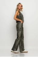 Jean straigt leg leopard print γκρι Jean straigt leg leopard print γκρι