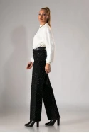 Jean straight leg με στρας μαύρο