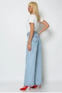 Jean wide leg με ζωνάκι μπλε ανοιχτό