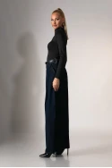 Jean balloon  με κουφόπιετα στο πλάι μπλε ντένιμ