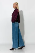 Jean wide leg με σχέδια ραφές μπλε Jean wide leg με σχέδια ραφές μπλε