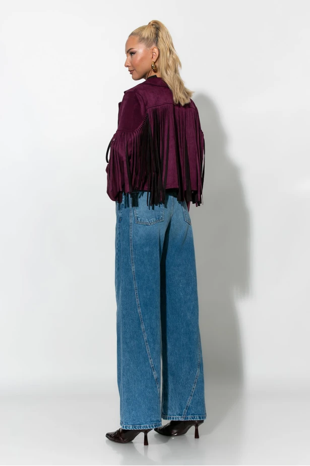 Jean wide leg με σχέδια ραφές μπλε Jean wide leg με σχέδια ραφές μπλε