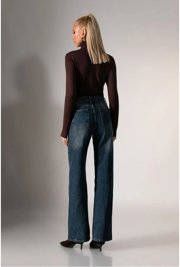 Jean straight leg μπλε