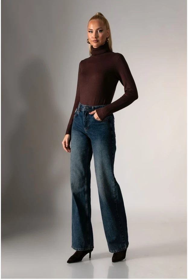 Jean straight leg μπλε