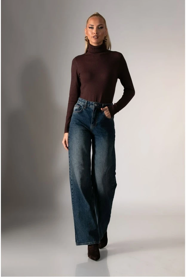 Jean straight leg μπλε