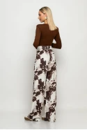 Παντελόνα cow print μπεζ