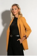 Blazer με leopard φόδρα μουσταρδί Blazer με leopard φόδρα μουσταρδί