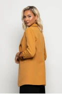 Blazer με leopard φόδρα μουσταρδί Blazer με leopard φόδρα μουσταρδί
