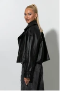 Jacket δερματίνη με γιακά μαύρο Jacket δερματίνη με γιακά μαύρο