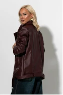Oversized leather jacket μπορντό Oversized leather jacket μπορντό