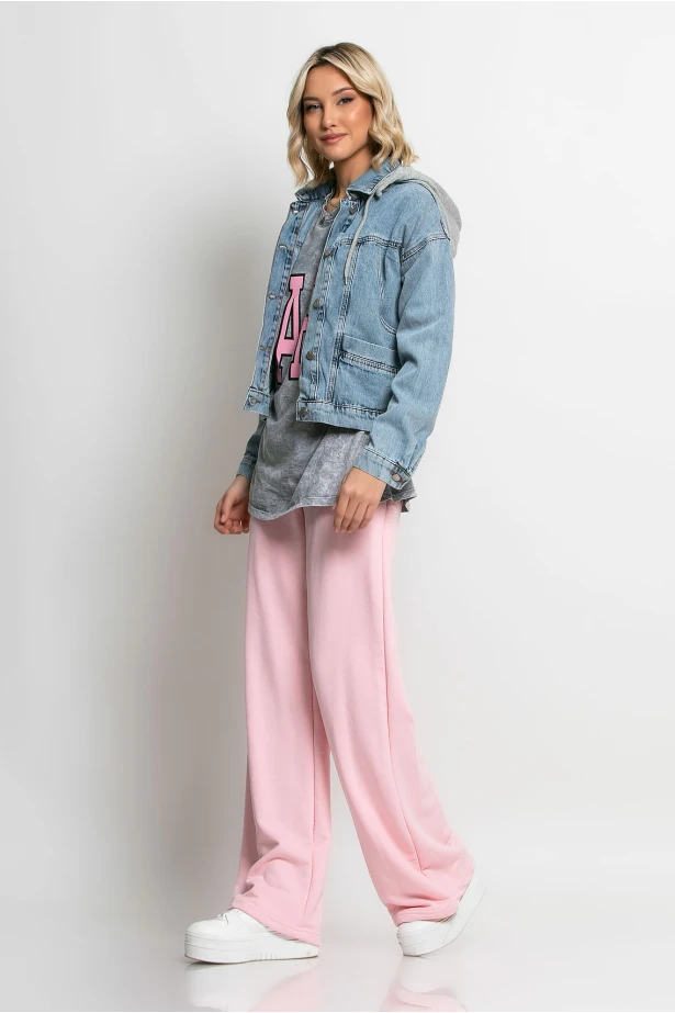 Jean jacket με αποσπώμενη φούτερ κουκούλα μπλε ανοιχτό Jean jacket με αποσπώμενη φούτερ κουκούλα μπλε ανοιχτό