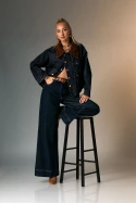 Jean jacket με κοτλέ γιακά μπλε ντένιμ Jean jacket με κοτλέ γιακά μπλε ντένιμ